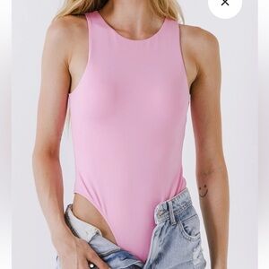 ZARA Pink Halter Bodysuit